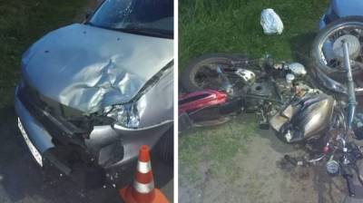 В Воронежской области байкер и его 17-летний пассажир попали в больницу после ДТП - vestivrn.ru - Воронежская обл.