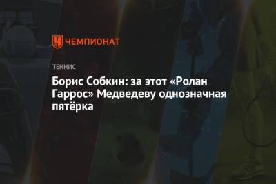 Стефанос Циципас - Даниил Медведев - Борис Собкин - Борис Собкин: за этот «Ролан Гаррос» Медведеву однозначная пятёрка - championat.com