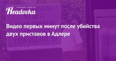 Видео первых минут после убийства двух приставов в Адлере - readovka.news - Адлер