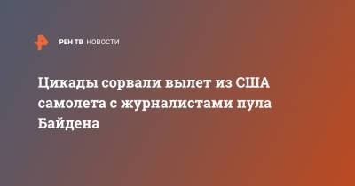 Джо Байден - Цикады сорвали вылет из США самолета с журналистами пула Байдена - ren.tv - Вашингтон - New York