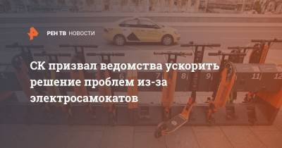 СК призвал ведомства ускорить решение проблем из-за электросамокатов - ren.tv