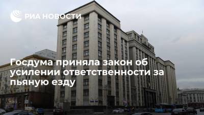 Госдума приняла закон об усилении ответственности за пьяную езду - ria.ru - Москва - Россия