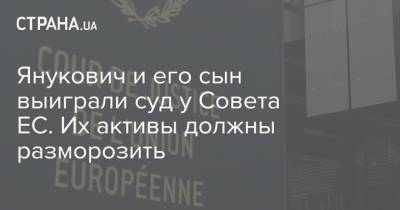 Виктор Янукович - Александр Янукович - Янукович и его сын выиграли суд у Совета ЕС. Их активы должны разморозить - strana.ua