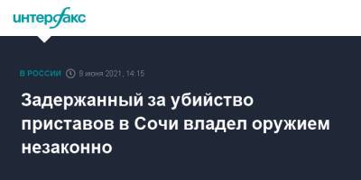 Задержанный за убийство приставов в Сочи владел оружием незаконно - interfax.ru - Москва - Сочи - Краснодарский край