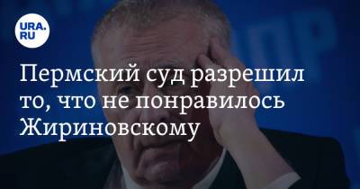 Владимир Жириновский - Пермский суд разрешил то, что не понравилось Жириновскому - ura.news - Пермь