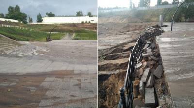 Власти прокомментировали разрушение ливнем парка за 85 млн в воронежских Лисках - vestivrn.ru - Воронеж