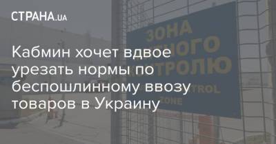 Кабмин хочет вдвое урезать нормы по беспошлинному ввозу товаров в Украину - strana.ua