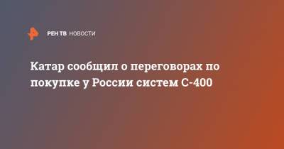 Катар сообщил о переговорах по покупке у России систем С-400 - ren.tv - Москва - Россия - Катар