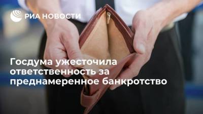 Госдума ужесточила ответственность за преднамеренное банкротство - smartmoney.one