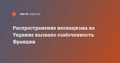 Распространение неонацизма на Украине вызвало озабоченность Франции - ren.tv - Украина - Киев - Франция