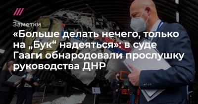 «Больше делать нечего, только на „Бук“ надеяться»: в суде Гааги обнародовали прослушку руководства ДНР - tvrain.ru - ДНР - Гаага