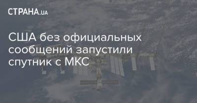 США без официальных сообщений запустили спутник с МКС - strana.ua - США - Украина