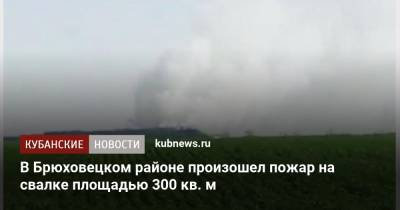 В Брюховецком районе произошел пожар на свалке площадью 300 кв. м - kubnews.ru - Краснодарский край
