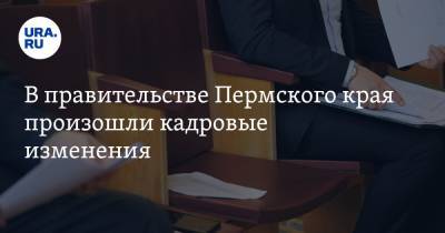 В правительстве Пермского края произошли кадровые изменения - ura.news - Пермский край