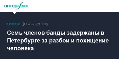 Семь членов банды задержаны в Петербурге за разбои и похищение человека - interfax.ru - Москва - Ленинградская обл. - Петербурга - район Приозерский - Петербург