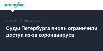 Суды Петербурга вновь ограничили доступ из-за коронавируса - interfax.ru - Москва - Санкт-Петербург - Петербург