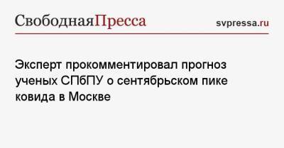 Сергей Нетесов - Эксперт прокомментировал прогноз ученых СПбПУ о сентябрьском пике ковида в Москве - svpressa.ru - Москва - Санкт-Петербург - Новосибирск