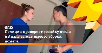Полиция проверяет хозяйку отеля в Анапе за мат вместо уборки номера - ridus.ru - Анапа