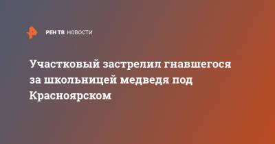 Участковый застрелил гнавшегося за школьницей медведя под Красноярском - ren.tv - Красноярский край - Красноярск - Иркутск