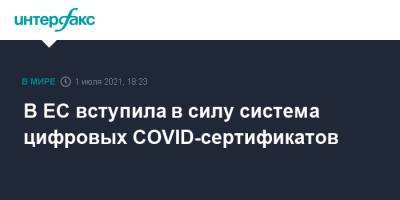 В ЕС вступила в силу система цифровых COVID-сертификатов - interfax.ru - Москва - Брюссель - Ляйен