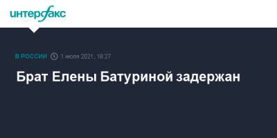 Елена Батурина - Виктор Батурин - Брат Елены Батуриной задержан - interfax.ru - Москва - Россия
