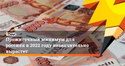 Михаил Мишустин - Прожиточный минимум для россиян в 2022 году незначительно вырастет - ridus.ru - Россия