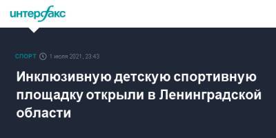Инклюзивную детскую спортивную площадку открыли в Ленинградской области - sport-interfax.ru - Москва - Россия - Ленинградская обл. - Санкт-Петербург - Швейцария - Испания