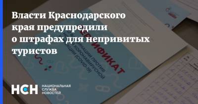 Власти Краснодарского края предупредили о штрафах для непривитых туристов - nsn.fm - Россия - Краснодарский край