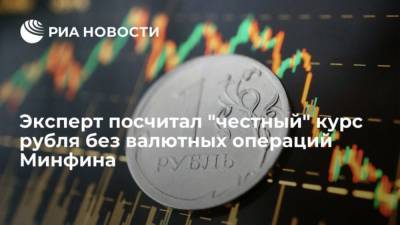 Александр Лосев - Эксперт посчитал “честный” курс рубля без валютных операций Минфина - cryptos.tv - Москва - Россия