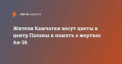 Жители Камчатки несут цветы в центр Паланы в память о жертвах Ан-26 - ren.tv - Камчатский край - Петропавловск-Камчатский - Камчатки
