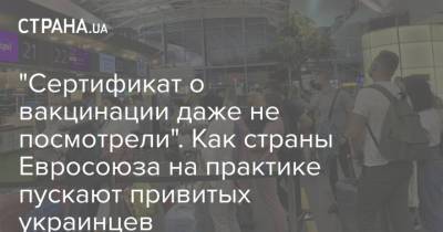 "Сертификат о вакцинации даже не посмотрели". Как страны Евросоюза на практике пускают привитых украинцев - strana.ua - Австрия - Украина - Германия - Словения - Греция - Ирландия