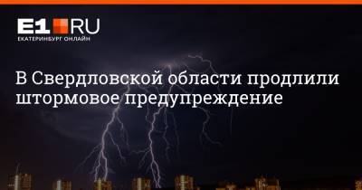 В Свердловской области продлили штормовое предупреждение - e1.ru - Россия - Екатеринбург - Свердловская обл.