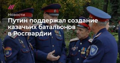 Сергей Шойгу - Путин поддержал создание казачьих батальонов в Росгвардии - tvrain.ru - Россия