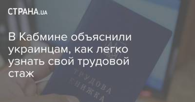 Марина Лазебная - В Кабмине объяснили украинцам, как легко узнать свой трудовой стаж - strana.ua - Россия - Украина