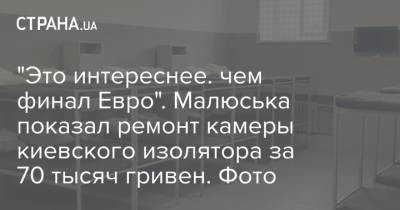 Юлий Тимошенко - Денис Малюська - "Это интереснее. чем финал Евро". Малюська показал ремонт камеры киевского изолятора за 70 тысяч гривен. Фото - strana.ua - Украина