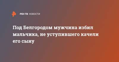 Под Белгородом мужчина избил мальчика, не уступившего качели его сыну - ren.tv - Ленинградская обл. - Белгородская обл. - Белгород