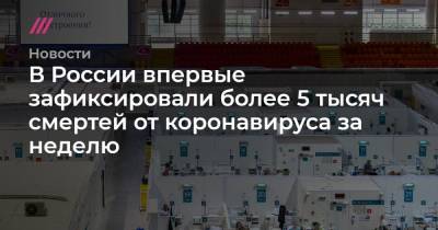 В России впервые зафиксировали более 5 тысяч смертей от коронавируса за неделю - tvrain.ru - Москва - Россия - Красноярский край - Санкт-Петербург - Московская обл. - Нижегородская обл. - Воронежская обл. - Свердловская обл.