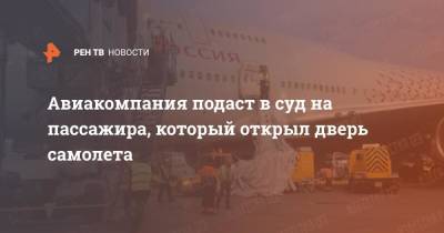 Авиакомпания подаст в суд на пассажира, который открыл дверь самолета - ren.tv - Москва - Россия