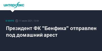 Президент ФК "Бенфика" отправлен под домашний арест - interfax.ru - Москва