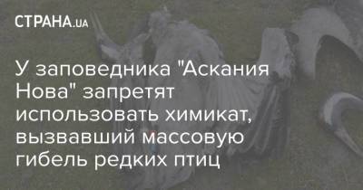 Сергей Козырь - У заповедника "Аскания Нова" запретят использовать химикат, вызвавший массовую гибель редких птиц - strana.ua - Украина