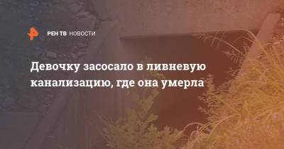 Девочку засосало в ливневую канализацию, где она умерла - ren.tv - New York - USA - штат Миссури