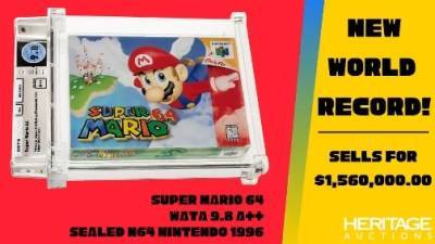 Картридж с видеоигрой Super Mario продан на аукционе за $1,5 млн - govoritmoskva.ru - США
