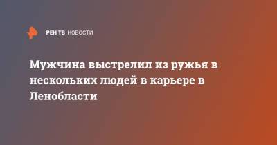 Мужчина выстрелил из ружья в нескольких людей в карьере в Ленобласти - ren.tv - Ленинградская обл.