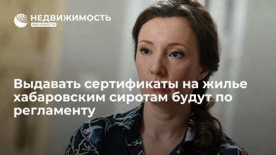 Анна Кузнецова - Михаил Дегтярев - Выдавать сертификаты на жилье хабаровским сиротам будут по регламенту - realty.ria.ru - Россия - Хабаровский край - Хабаровск