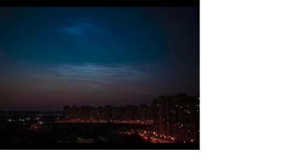 Ночью над Парнасом заметили серебристые облака – видео - piter.tv - Санкт-Петербург - Илимск