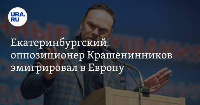 Екатеринбургский оппозиционер Крашенинников эмигрировал в Европу - ura.news - Россия - Екатеринбург - Литва - Вильнюс