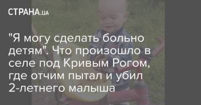 Сергей Федотов - "Я могу сделать больно детям". Что произошло в селе под Кривым Рогом, где отчим пытал и убил 2-летнего малыша - strana.ua - Украина - Кривой Рог - Днепропетровская обл.