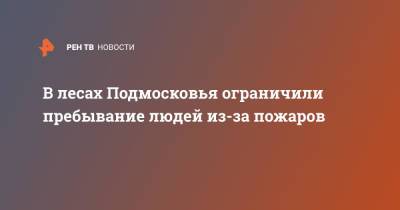 В лесах Подмосковья ограничили пребывание людей из-за пожаров - ren.tv - Московская обл. - Московская область