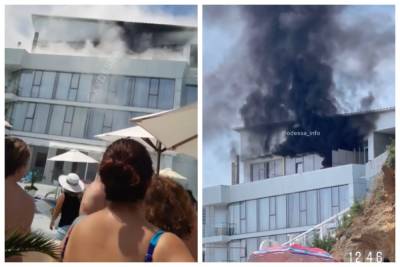На пляже в Одессе вспыхнул элитный отель, все в дыму: кадры с места пожара - politeka.net - Украина - Одесса