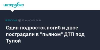 Один подросток погиб и двое пострадали в "пьяном" ДТП под Тулой - interfax.ru - Москва - Россия - Тула - Тульская обл.